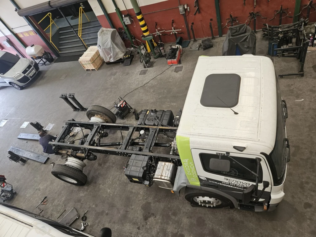 Encurtamento Chassis de caminhão